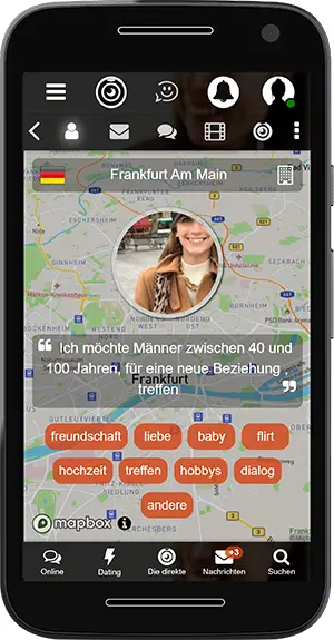 Standort des Möchte Chatten-Mitglieds