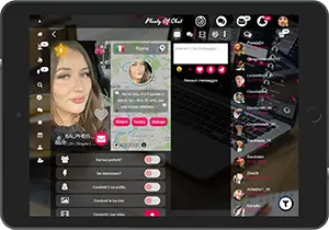 Incontra su tablet nell'applicazione Vuoi Chattare