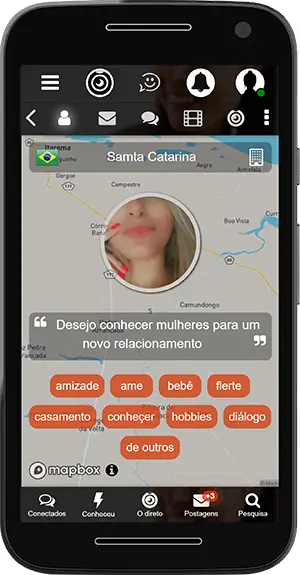 Localização do membro Quer Conversar